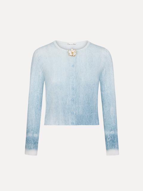 Oscar de la Renta OMBRÉ BUTTON-DETAILED CARDIGAN