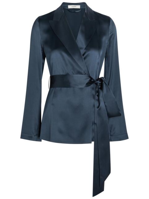 JOSEPH Joseph Archer Belted Wrap Silk Jacket