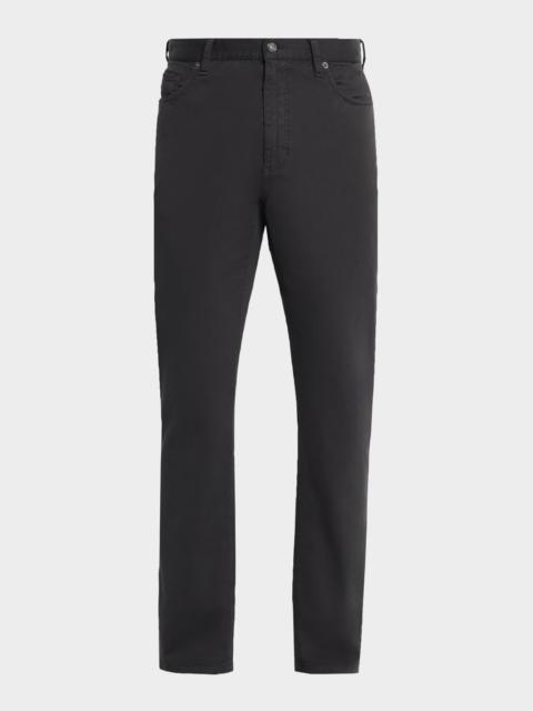 ZEGNA Men's Stretch Gabardine Slim Five-Pocket Pants