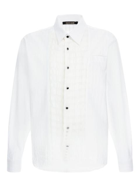 Roberto Cavalli bib-collar shirt