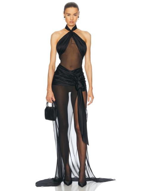 Mirror Palais Bow Wrap Dress