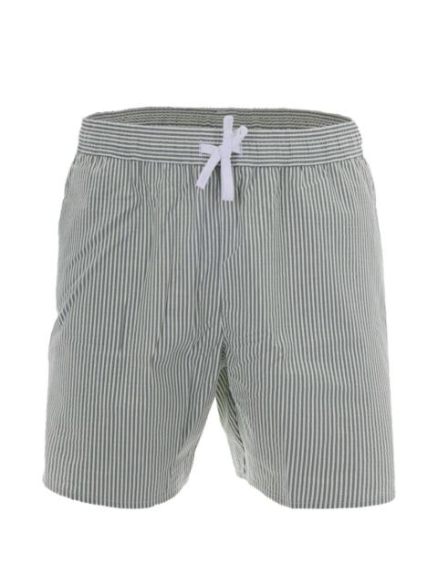 LACOSTE striped swim-shorts