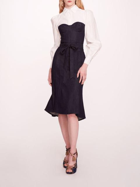Marchesa DENIM POPLIN SHIRT DRESS