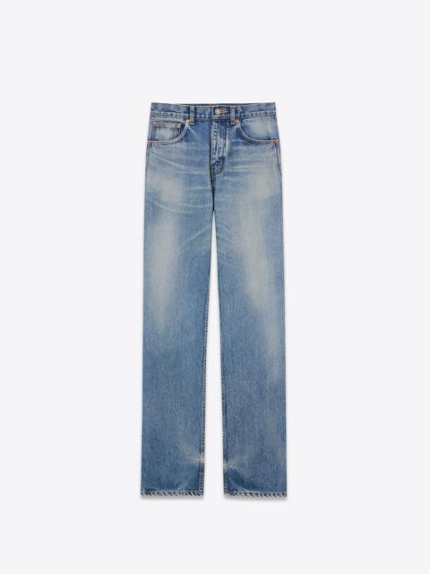 SAINT LAURENT straight jeans in benjamin blue denim