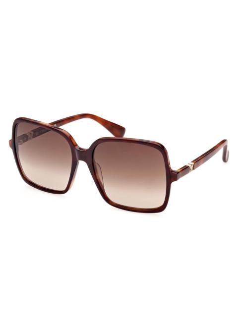 Max Mara Women's 60MM Square Sunglasses - Dark Brown Gradient