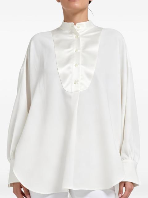 Brunello Cucinelli bib-panel band-collar shirt