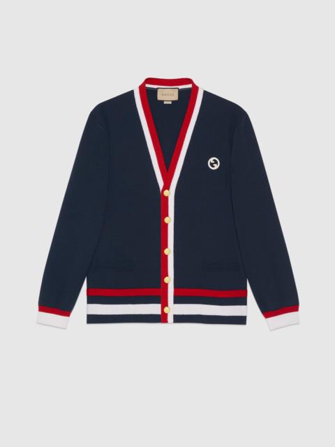 GUCCI Knit wool cardigan with patch