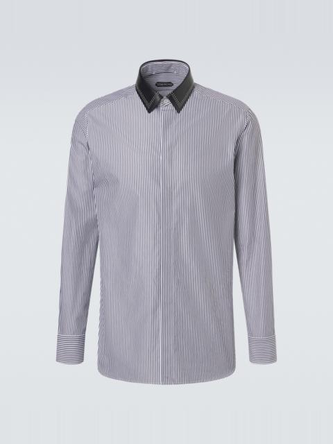TOM FORD Striped cotton poplin shirt
