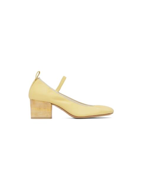 Lemaire Yellow Square Ballerina Heels
