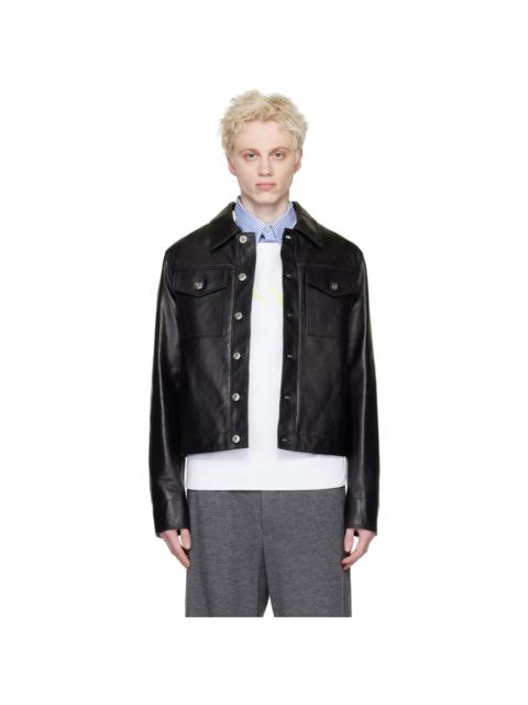 Lanvin Black Essential Leather Jacket