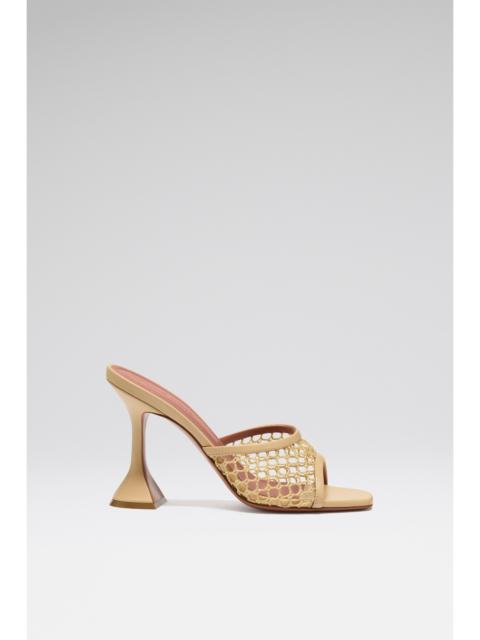 Amina Muaddi LUPITA NET SLIPPER BEIGE