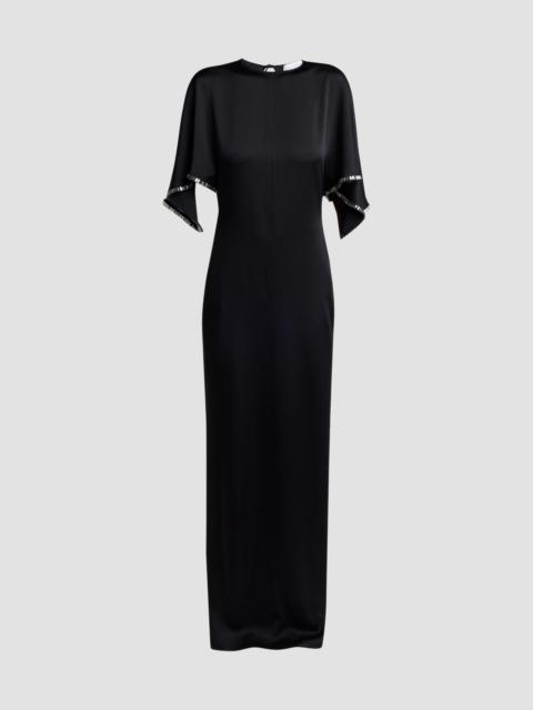 Stella McCartney Women's Embellished Handkerchief Maxi Dress - Black