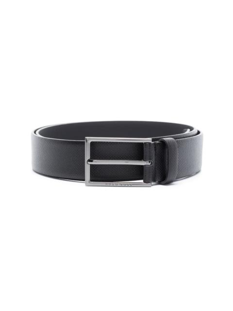 buckle-fastening leather belt
