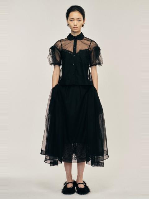 Simone Rocha Sheer Bow Hip Tutu Skirt