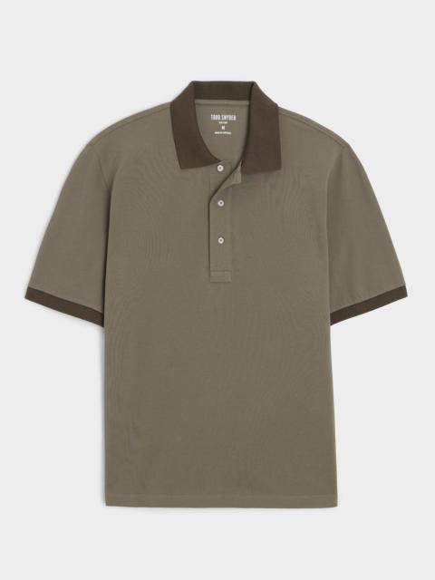 TODD SNYDER Cotton Pique Ringer Polo