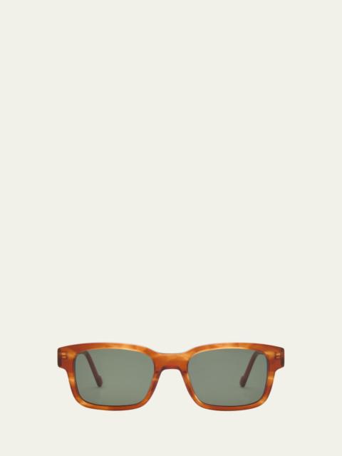 Le Specs BIO-MITO Horn Acetate Rectangle Sunglasses