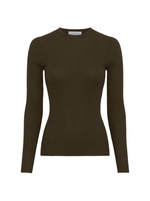GABRIELA HEARST Browning Knit Sweater in Olive Cashmere Silk