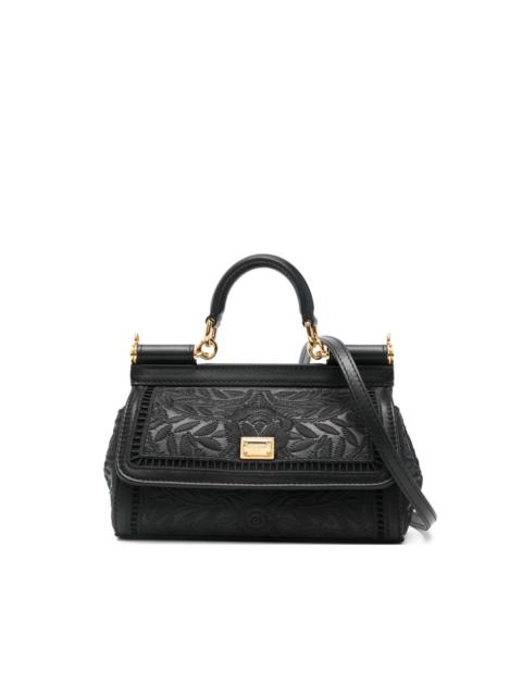 Dolce & Gabbana small Sicily floral-embroidered tote bag