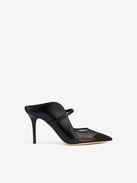 MALONE SOULIERS Maureen Arc 85 Black Leather Mules