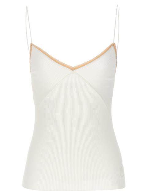 Ribbed Tank Top Tops White