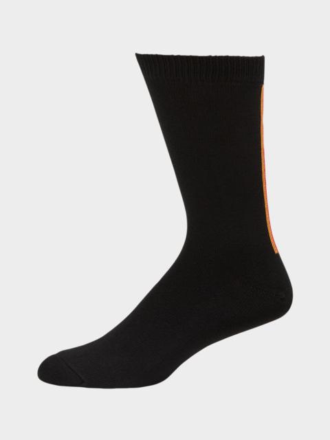 Paul Smith Men's Artist Stripe Crew Socks