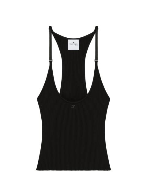scuba-knit tank top