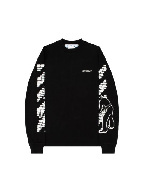 Off-White Bricks Skate Long-Sleeve Tee 'Black/White'