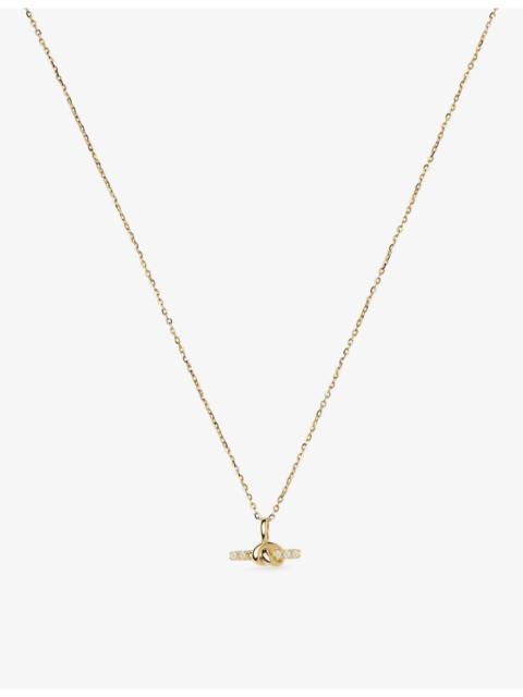 MISSOMA Lucy Williams 14ct Yellow Gold And Lab Grown Diamond T-Bar Pendant Necklace