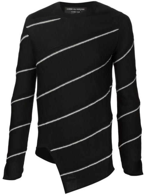 Comme des Garçons Homme Plus asymmetric exposed seam sweater