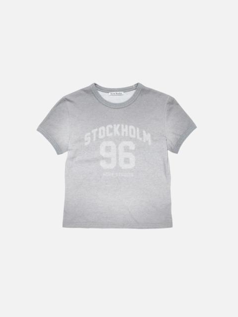 Acne Studios Sprayed vintage logo t-shirt - Grey Melange