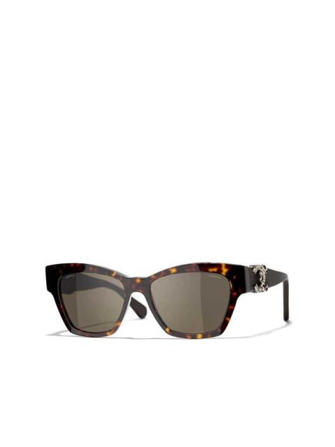 CHANEL Butterfly Sunglasses CH5456QB Dark Havana & Brown