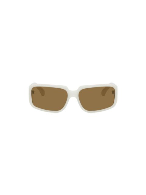 White Linda Farrow Edition Square Sunglasses
