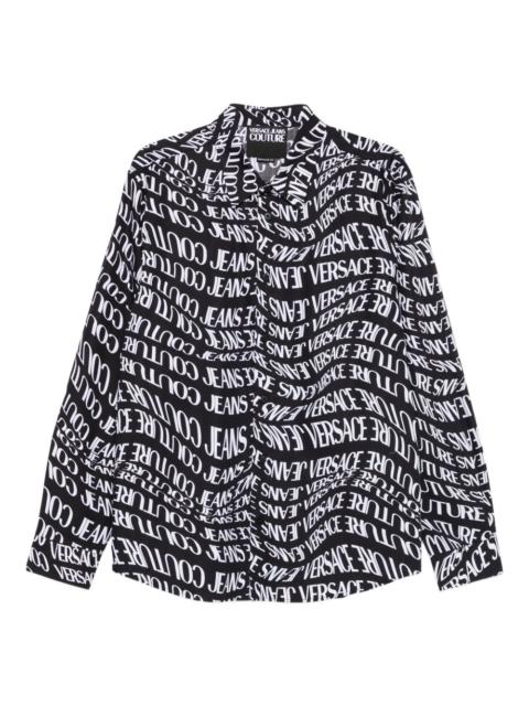 VERSACE JEANS COUTURE logo-print long-sleeves shirt