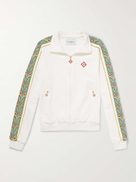 CASABLANCA Futuro Laurel Logo-Appliquéd Jersey Track Jacket