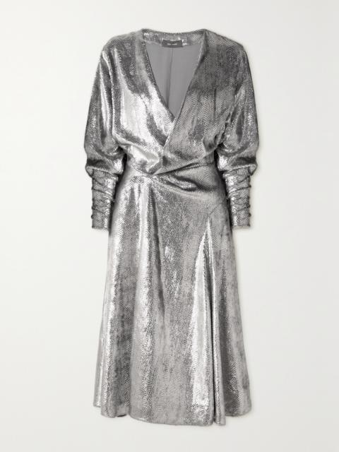Isabel Marant Courtneya Wrap-effect Lamé Midi Dress