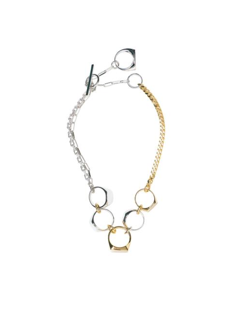 sacai Mixed Metal Ring Chain Necklace
