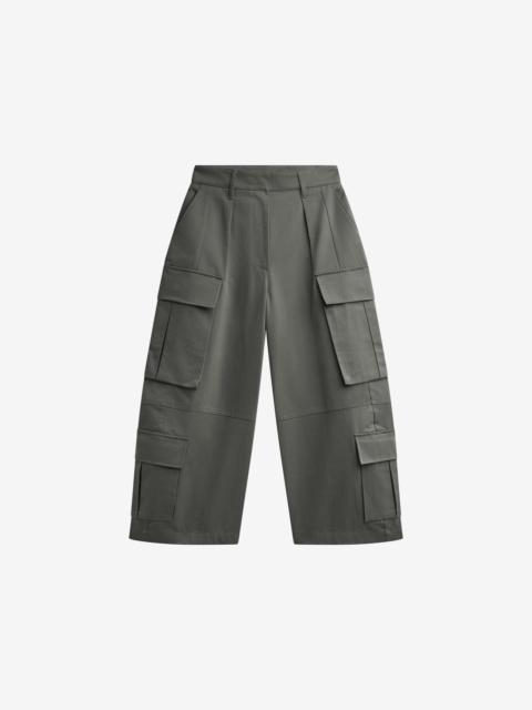 The Frankie Shop Villeron Cropped Cargo Pants - Dark Olive