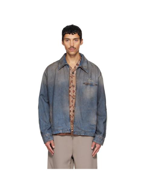 AMIRI Blue Bones Denim Blouson Jacket