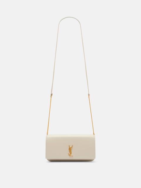 SAINT LAURENT Cassandre Mini leather phone pouch