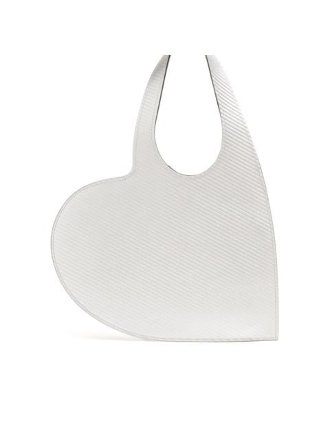 Heart leather tote bag