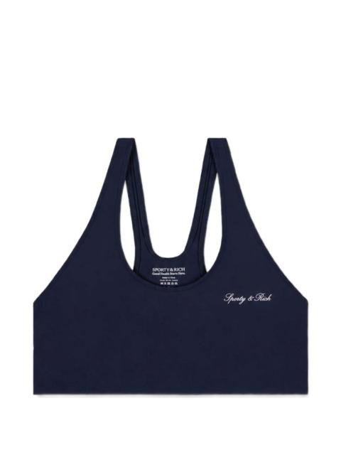 Sporty & Rich Billie logo-print sports top