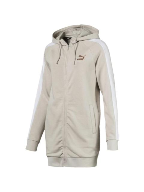 PUMA Kiss Artica T7 zip-up striped-sleeve hoodie