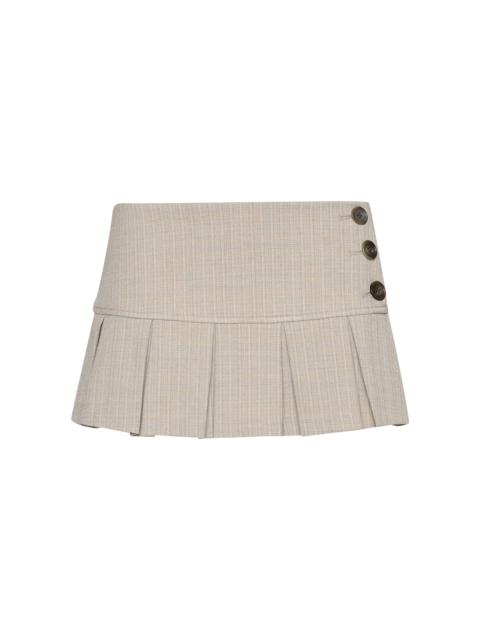 PLEATED MICRO MINI SKIRT