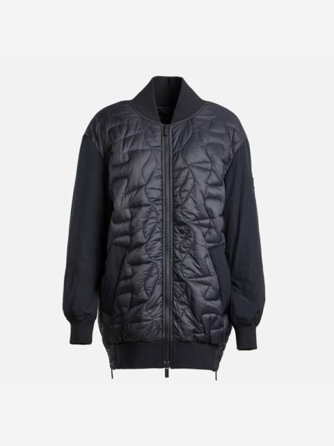 HOGAN Long Quilted Bomber Jacket Black