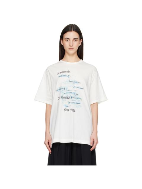 Yohji Yamamoto Off-White 'La mélancolie' Short Sleeve T-shirt