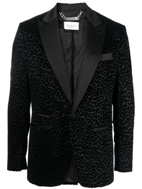 PHILIPP PLEIN Lord Fit flocked velvet blazer