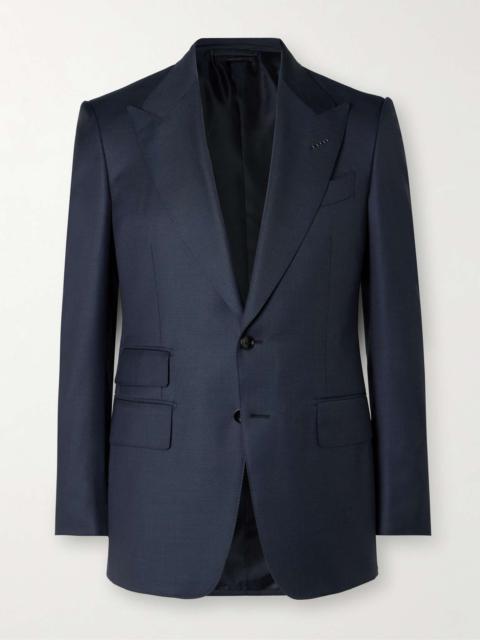 Shelton Sharkskin Slim-Fit Wool Suit Jacket