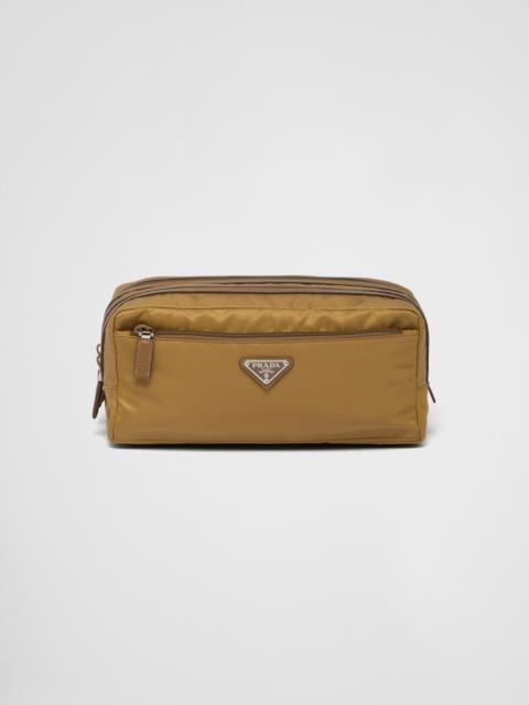 Prada Re-Nylon and Saffiano leather travel pouch