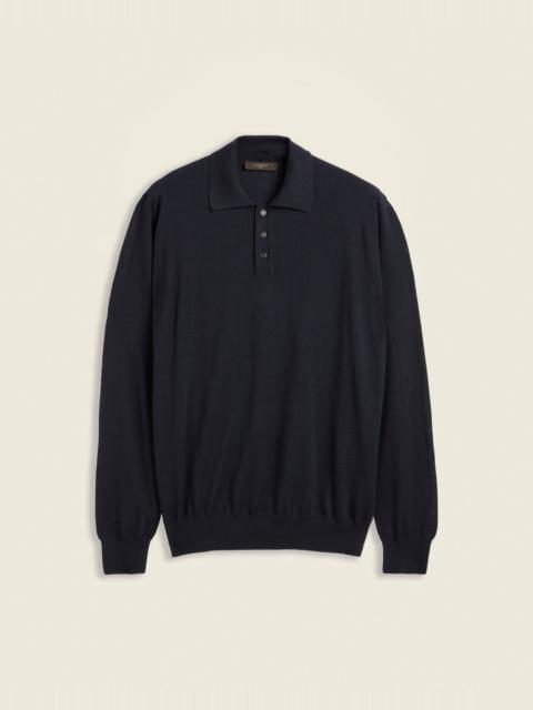 SLOWEAR Cashmere and silk polo shirt
