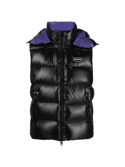 DUVETICA logo-patch padded gilet